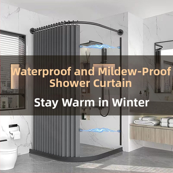 Tualettruumi vannitoa vaheseina kardinaülikond dušš paksendatud perforeeritud dušikardin veekindel riie magnetiline kaar veetõke