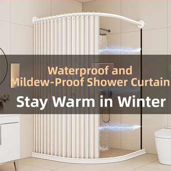 Tualettruumi vannitoa vaheseina kardinaülikond dušš paksendatud perforeeritud dušikardin veekindel riie magnetiline kaar veetõke