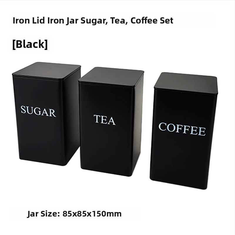 Bambusest kaanega raudkarbi ruudukujuline purk Lihtne sisestus Euroopa ja Ameerika stiilis kohvikommide teepurk Tinplate suletud pakendiga metallpurk