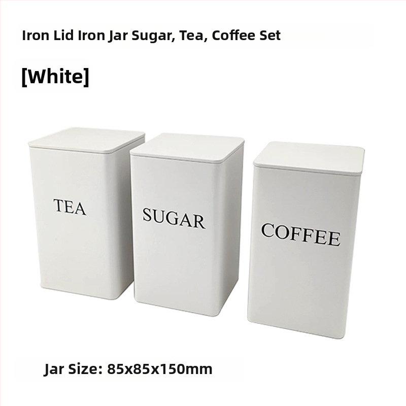 Bambusest kaanega raudkarbi ruudukujuline purk Lihtne sisestus Euroopa ja Ameerika stiilis kohvikommide teepurk Tinplate suletud pakendiga metallpurk