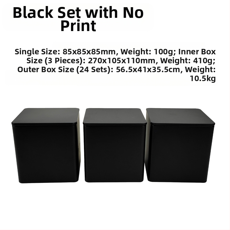 Bambusest kaanega raudkarbi ruudukujuline purk Lihtne sisestus Euroopa ja Ameerika stiilis kohvikommide teepurk Tinplate suletud pakendiga metallpurk