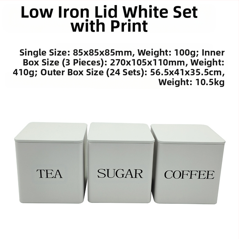 Bambusest kaanega raudkarbi ruudukujuline purk Lihtne sisestus Euroopa ja Ameerika stiilis kohvikommide teepurk Tinplate suletud pakendiga metallpurk