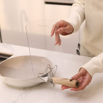 Οικιακή βάση σπάτουλας από ανοξείδωτο χάλυβα, διαφανής αντιολισθητική βάση για πιτσιλίσματα λαδιού, επιτοίχια βάση τοποθέτησης σκευών κουζίνας με διάφραγμα