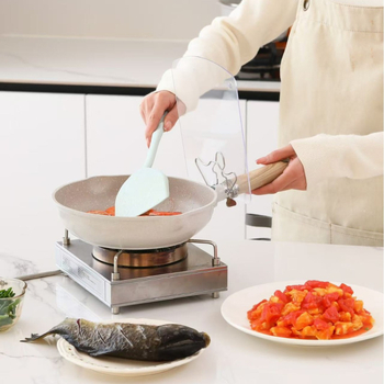 Οικιακή βάση σπάτουλας από ανοξείδωτο χάλυβα, διαφανής αντιολισθητική βάση για πιτσιλίσματα λαδιού, επιτοίχια βάση τοποθέτησης σκευών κουζίνας με διάφραγμα