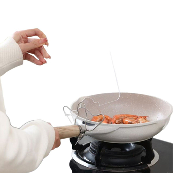 Οικιακή βάση σπάτουλας από ανοξείδωτο χάλυβα, διαφανής αντιολισθητική βάση για πιτσιλίσματα λαδιού, επιτοίχια βάση τοποθέτησης σκευών κουζίνας με διάφραγμα