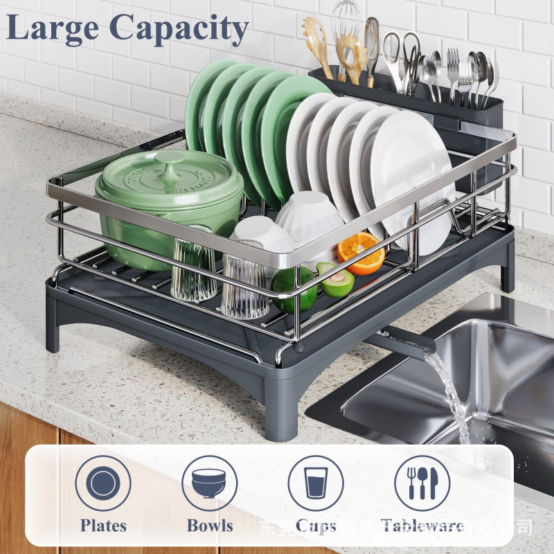 Köögi äravooluresti majapidamisse 304 roostevabast terasest lauanõude hoiukast suure mahutavusega multifunktsionaalne tööpinna kausiriiul