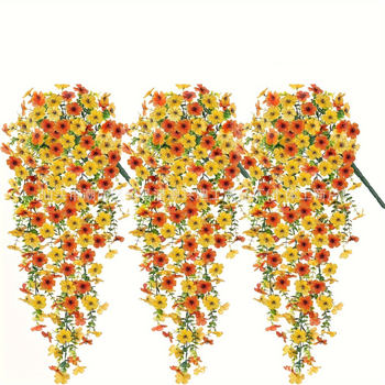 Διασυνοριακή προσομοίωση Amazon βιολετί μικτού χρώματος τοίχου τοποθετημένο σε εξωτερικό περβάζι παραθύρου κήπου με κρεμαστό καλάθι κρεμαστή διακόσμηση αυλής