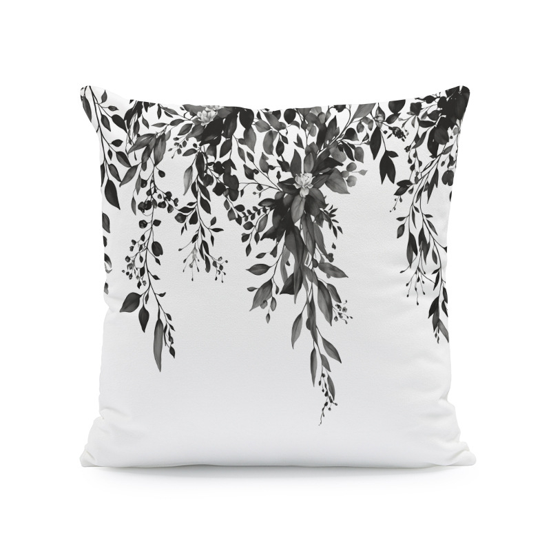 Калъфка за възглавница с бохемско цвете, абстрактна растителна калъфка за възглавница, декорация на стая с квадратен диван, хол, спалня