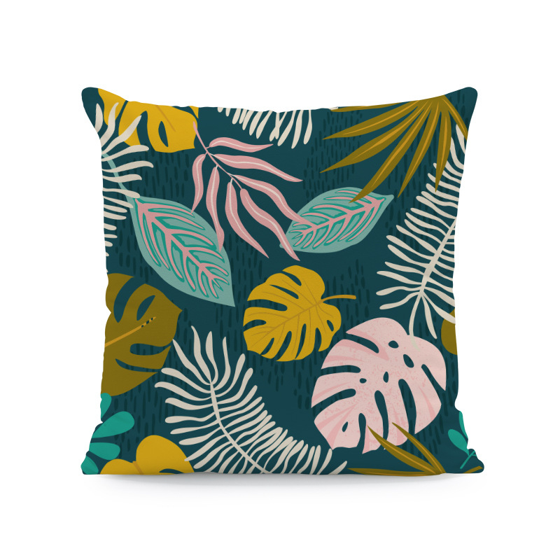 Калъфка за възглавница с бохемско цвете, абстрактна растителна калъфка за възглавница, декорация на стая с квадратен диван, хол, спалня