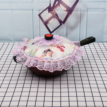 Αδιάβροχο ύφασμα κορεάτικου τύπου μεγάλο κάλυμμα κουταλιού, κάλυμμα σκόνης για κουτάλι τηγανίσματος, κάλυμμα από δαντελένιο ύφασμα, κάλυμμα σκόνης ατμομάγειρα, προσαρμοσμένο μέγεθος