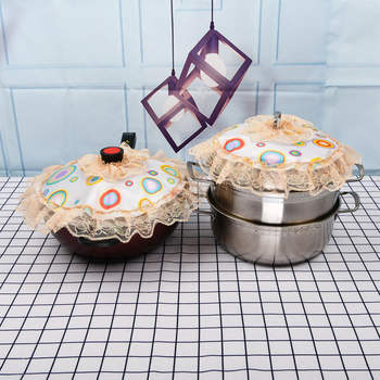 Αδιάβροχο ύφασμα κορεάτικου τύπου μεγάλο κάλυμμα κουταλιού, κάλυμμα σκόνης για κουτάλι τηγανίσματος, κάλυμμα από δαντελένιο ύφασμα, κάλυμμα σκόνης ατμομάγειρα, προσαρμοσμένο μέγεθος