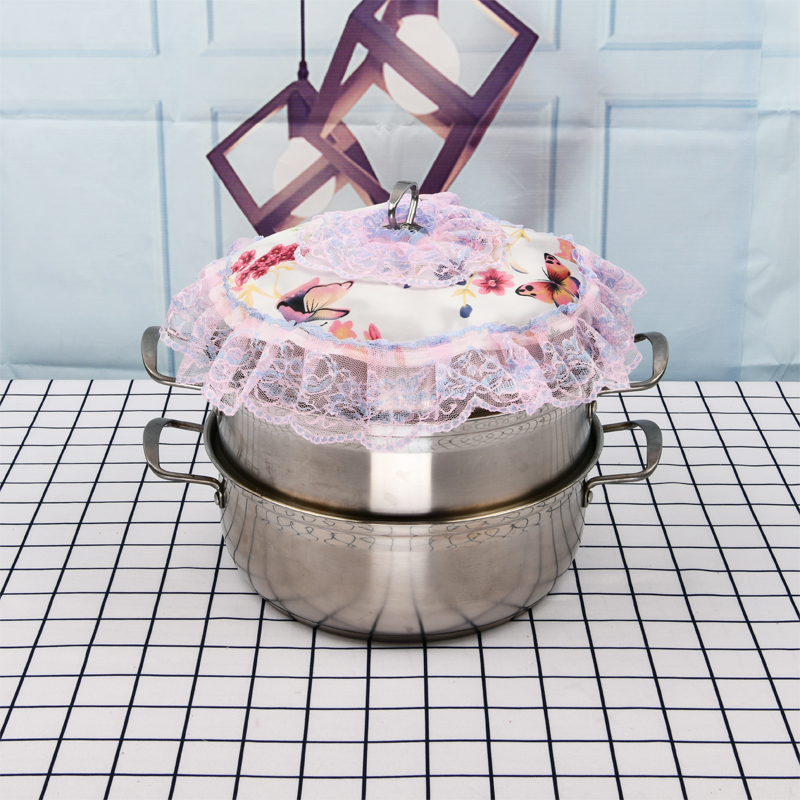 Αδιάβροχο ύφασμα κορεάτικου τύπου μεγάλο κάλυμμα κουταλιού, κάλυμμα σκόνης για κουτάλι τηγανίσματος, κάλυμμα από δαντελένιο ύφασμα, κάλυμμα σκόνης ατμομάγειρα, προσαρμοσμένο μέγεθος