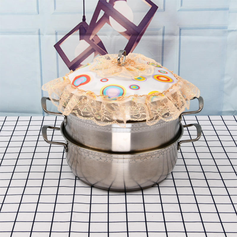 Αδιάβροχο ύφασμα κορεάτικου τύπου μεγάλο κάλυμμα κουταλιού, κάλυμμα σκόνης για κουτάλι τηγανίσματος, κάλυμμα από δαντελένιο ύφασμα, κάλυμμα σκόνης ατμομάγειρα, προσαρμοσμένο μέγεθος