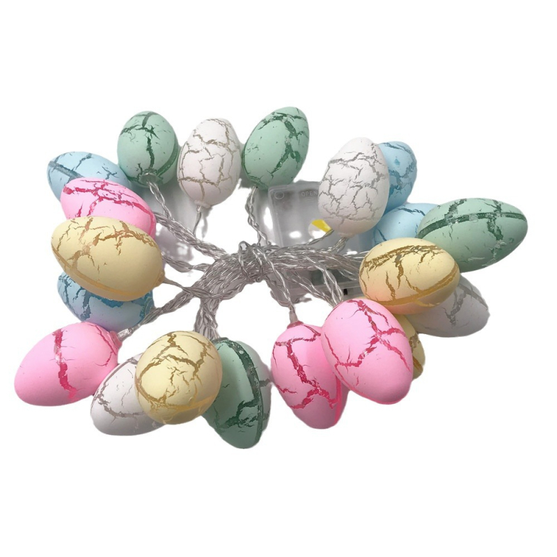 Velykinių kiaušinių morkų girliandų miegamojo šventinė dekoracija kūrybingos dekoratyvinės LED triušio spalvos mirksinčios girliandos