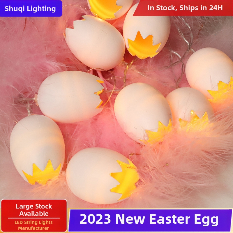 Velykinių kiaušinių morkų girliandų miegamojo šventinė dekoracija kūrybingos dekoratyvinės LED triušio spalvos mirksinčios girliandos