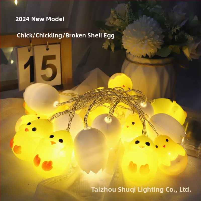 Velykinių kiaušinių morkų girliandų miegamojo šventinė dekoracija kūrybingos dekoratyvinės LED triušio spalvos mirksinčios girliandos