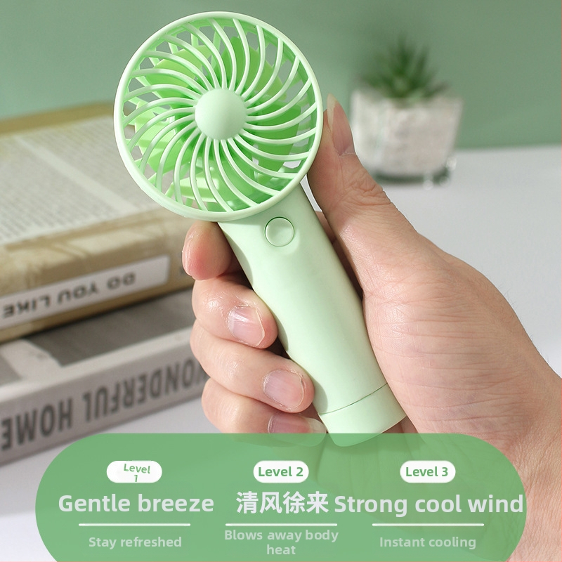 2024 Нов ръчен вентилатор с три скорости, безшумен, USB зареждане, преносим малък електрически вентилатор, подарък, трансгранично отпечатано лого