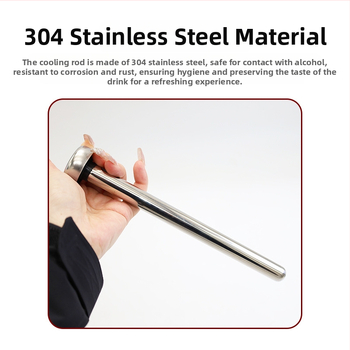 Maistinio nerūdijančio plieno alaus greitai užšaldytas ledo vyno lazdelė alaus lazdelė alaus šaldiklis ledo lazdelė dvigubas kostiumas