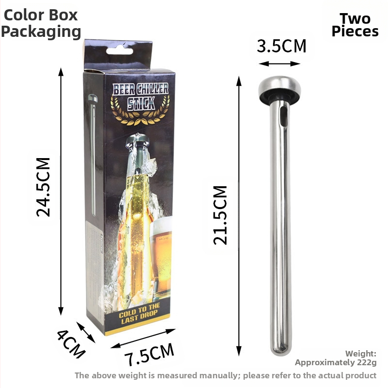 Maistinio nerūdijančio plieno alaus greitai užšaldytas ledo vyno lazdelė alaus lazdelė alaus šaldiklis ledo lazdelė dvigubas kostiumas