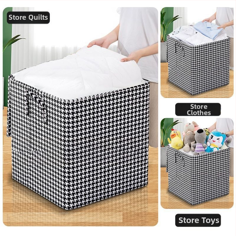 Чанта за съхранение на дрехи с голям капацитет, кутия за съхранение с форма на перушина, влагоустойчива довършителна обработка, чанта за преместване - нула покупка