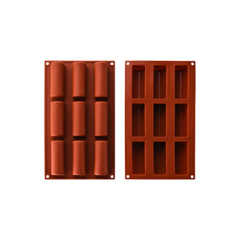 Φόρμα σιλικόνης για κέικ σοκολάτας, 9 τρύπες, ημικυλινδρική, μακριά λωρίδα, για κέικ σιλικόνης, DIY