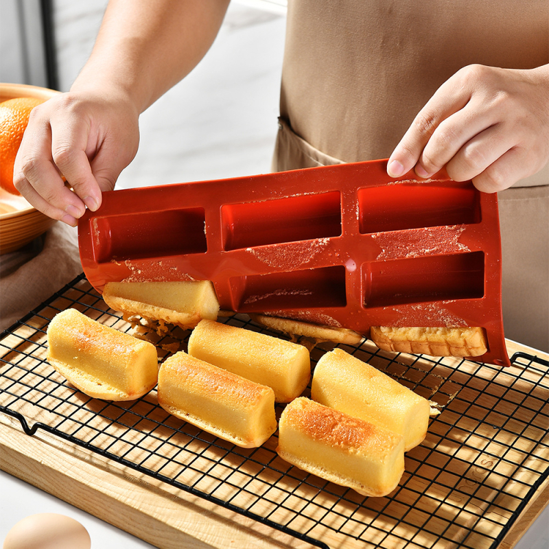 Silikónová forma na čokoládu s 9 otvormi, pol valcová, dlhá, silikónová forma na pečenie, torta, DIY