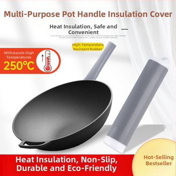 Ručka za woke, toplinska izolacija, zaštita od opeklina, lopata za woke, silikonske rukavice za ručku vrata otporne na visoke temperature, višenamjenska univerzalna navlaka za ručku
