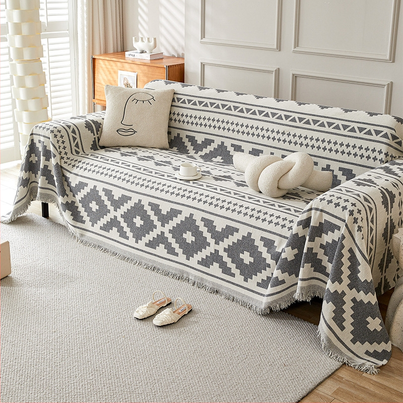 Kanapéhuzat, szövet törölköző, beépített betétekkel, skandináv kanapétakaró-huzat, all-inclusive univerzális huzat, porálló, univerzális minden évszakhoz