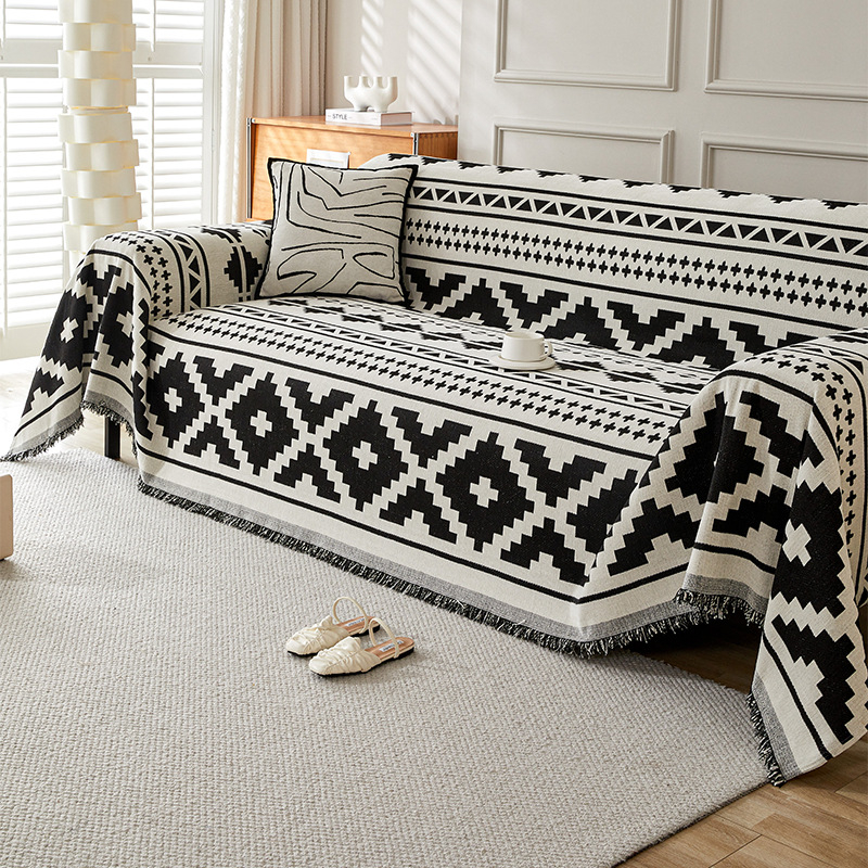 Kanapéhuzat, szövet törölköző, beépített betétekkel, skandináv kanapétakaró-huzat, all-inclusive univerzális huzat, porálló, univerzális minden évszakhoz