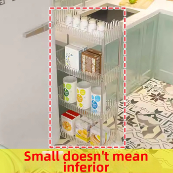 Köögivahe hoiukapp 22 Vannitoa vahe hoiuriiul Plastist tualeti külgkapp Kitsa vahe hoiustamiseks