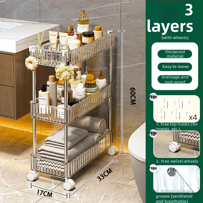 Köögivahe hoiukapp 22 Vannitoa vahe hoiuriiul Plastist tualeti külgkapp Kitsa vahe hoiustamiseks