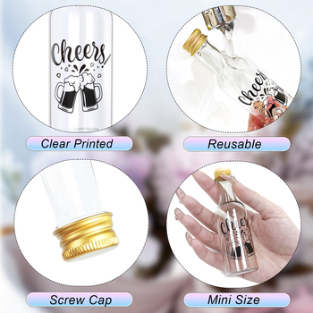 Tiesioginis gamyklinis 50 ml sulčių buteliukas iš „Amazon“ sprogimo mini buteliuko, pageidautinas kalėdinių vakarėlių dekoracijų buteliukas.