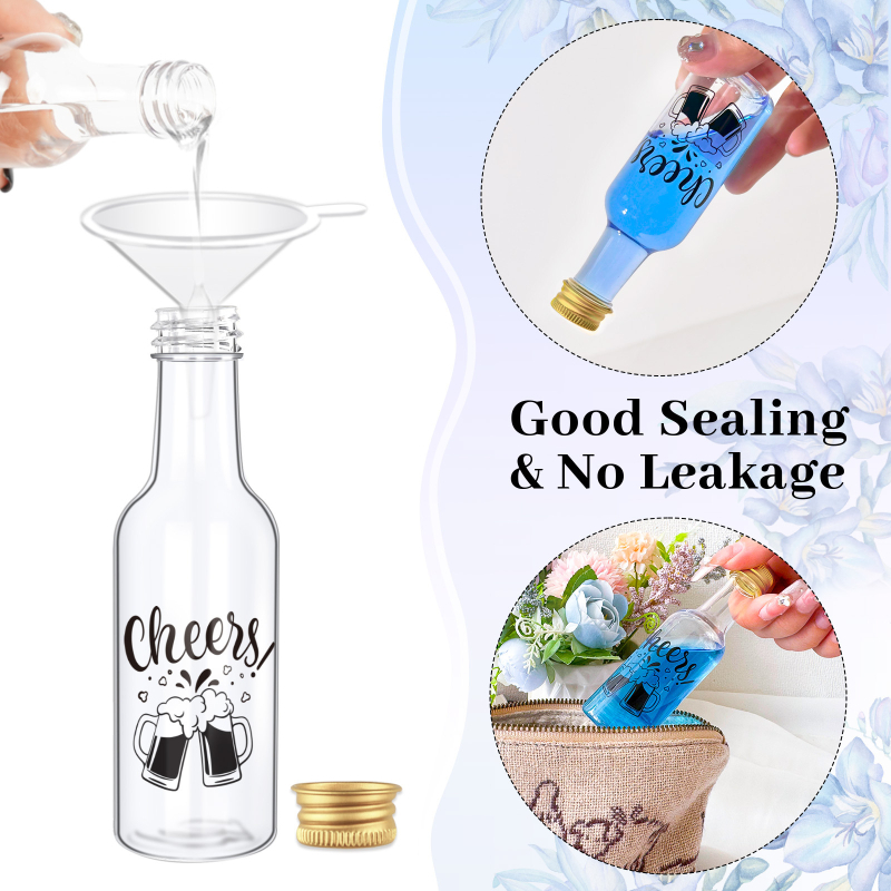 Tiesioginis gamyklinis 50 ml sulčių buteliukas iš „Amazon“ sprogimo mini buteliuko, pageidautinas kalėdinių vakarėlių dekoracijų buteliukas.