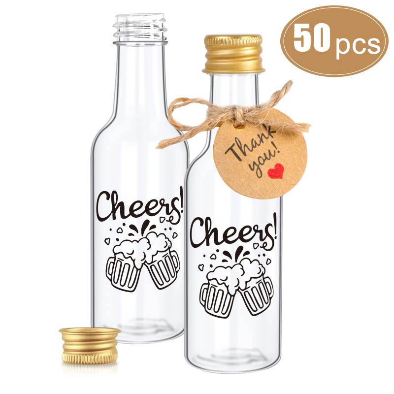 Tiesioginis gamyklinis 50 ml sulčių buteliukas iš „Amazon“ sprogimo mini buteliuko, pageidautinas kalėdinių vakarėlių dekoracijų buteliukas.