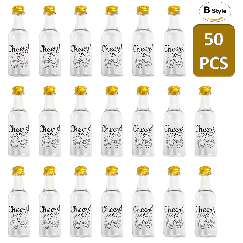 Tiesioginis gamyklinis 50 ml sulčių buteliukas iš „Amazon“ sprogimo mini buteliuko, pageidautinas kalėdinių vakarėlių dekoracijų buteliukas.