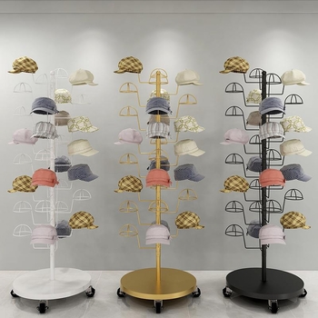Стойка за шапки, подова стойка за дрехи за съхранение на дрехи, детска закачалка за бебешки шапки, многослойна, златна, висяща рафт за шапки