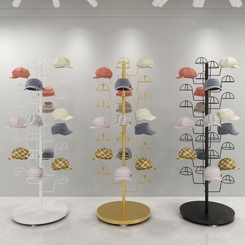 Стойка за шапки, подова стойка за дрехи за съхранение на дрехи, детска закачалка за бебешки шапки, многослойна, златна, висяща рафт за шапки