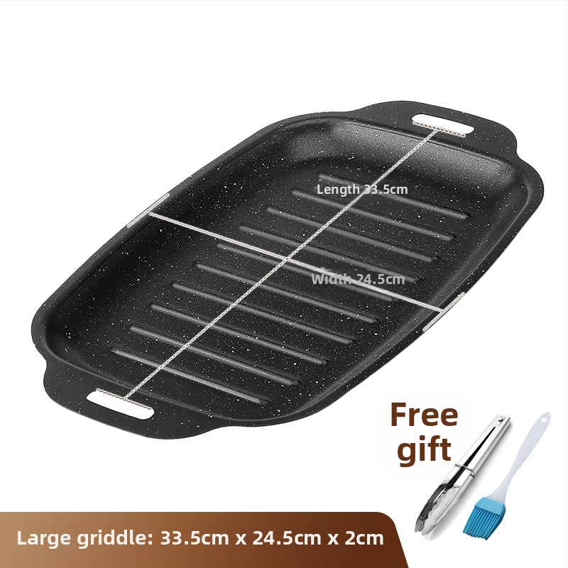 Maifani kivist grillitud kalataldrik, ristkülikukujuline grillitaldrik induktsioonpliidile, grillpann, teppanyaki, kaasaskantav grillitaldrik