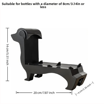 Piiriülene uus loominguline punase veini pudelihoidja, Wachshundi koerapudeliriiul, veiniriiul, punase veini riiul, töölaua kaunistused