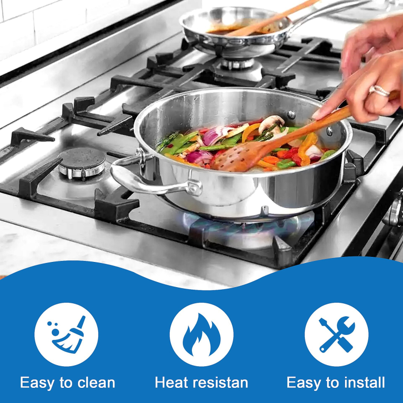 2 чифта уплътнителни плочи от неръждаема стомана, регулируеми телескопични капаци за празнина на котлона