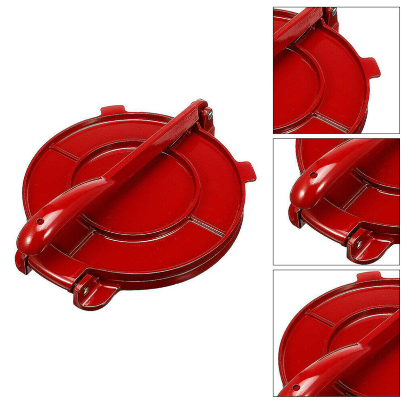 Karšto pardavimo įvairių spalvų 16,5 cm 20 cm tešlos presas aliuminio lydinio tortilijų presas