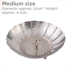 Nerūsējošā tērauda Lotus saliekamais tvaikonis trauks virtuves tvaikonis ievelkams ūdensizturīgs tvaikonis mājsaimniecības dārzeņu un augļu notecināšanas grozs