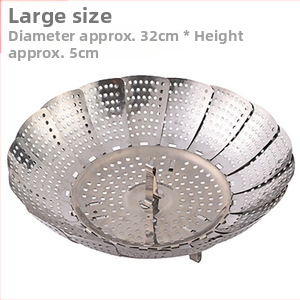 Nerūsējošā tērauda Lotus saliekamais tvaikonis trauks virtuves tvaikonis ievelkams ūdensizturīgs tvaikonis mājsaimniecības dārzeņu un augļu notecināšanas grozs