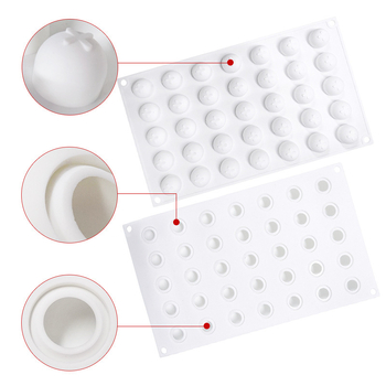 Κατασκευαστής σε απόθεμα 35 τεμαχίων φόρμα για κέικ με μους σιλικόνης, μπάλα τρούφας, παγωτό, ενσωματωμένη σιλικόνη, σοκολάτα