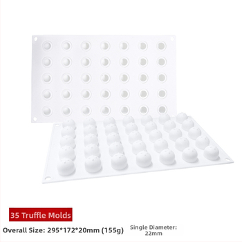 Κατασκευαστής σε απόθεμα 35 τεμαχίων φόρμα για κέικ με μους σιλικόνης, μπάλα τρούφας, παγωτό, ενσωματωμένη σιλικόνη, σοκολάτα