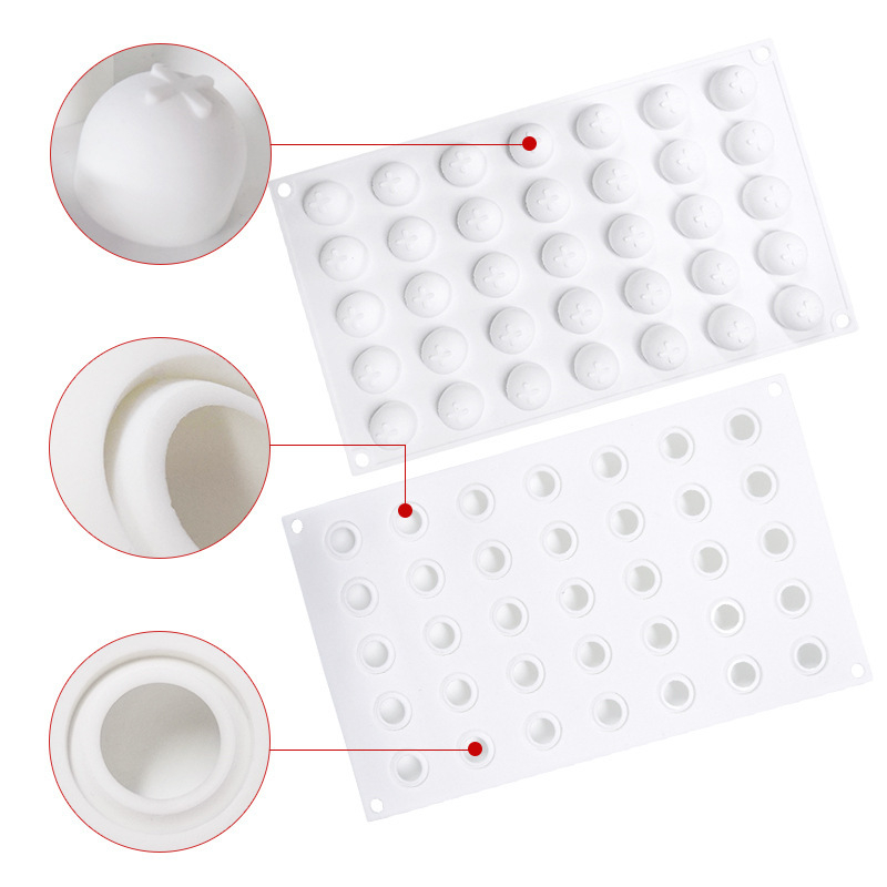 Gyártó raktáron 35 darabos szarvasgombás szilikon mousse tortaforma fagylalt szilikonba ágyazott forma csokoládé