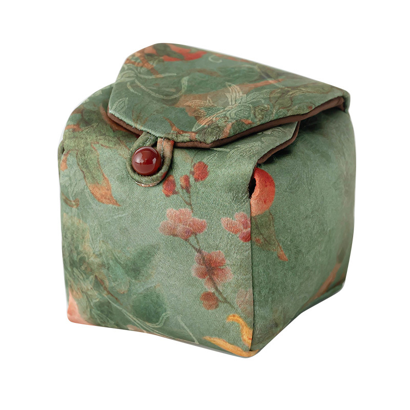 „Xiangyun“ siūlų arbatos puodelių laikymo maišelis, nešiojamas arbatos puodelių laikymo maišelis, „Kung Fu“ kelioninis audinys