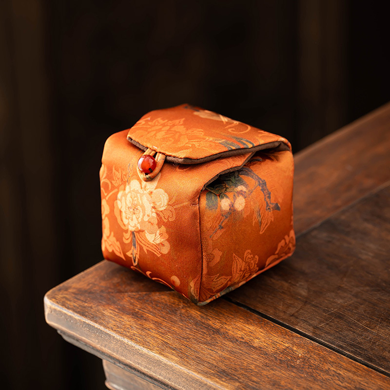 „Xiangyun“ siūlų arbatos puodelių laikymo maišelis, nešiojamas arbatos puodelių laikymo maišelis, „Kung Fu“ kelioninis audinys