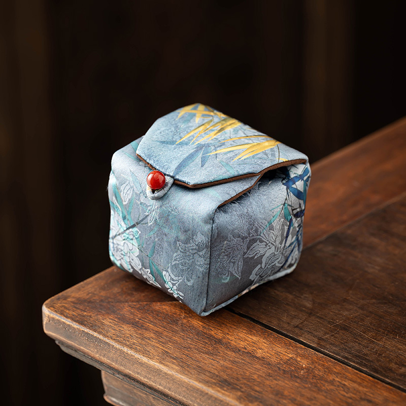 „Xiangyun“ siūlų arbatos puodelių laikymo maišelis, nešiojamas arbatos puodelių laikymo maišelis, „Kung Fu“ kelioninis audinys