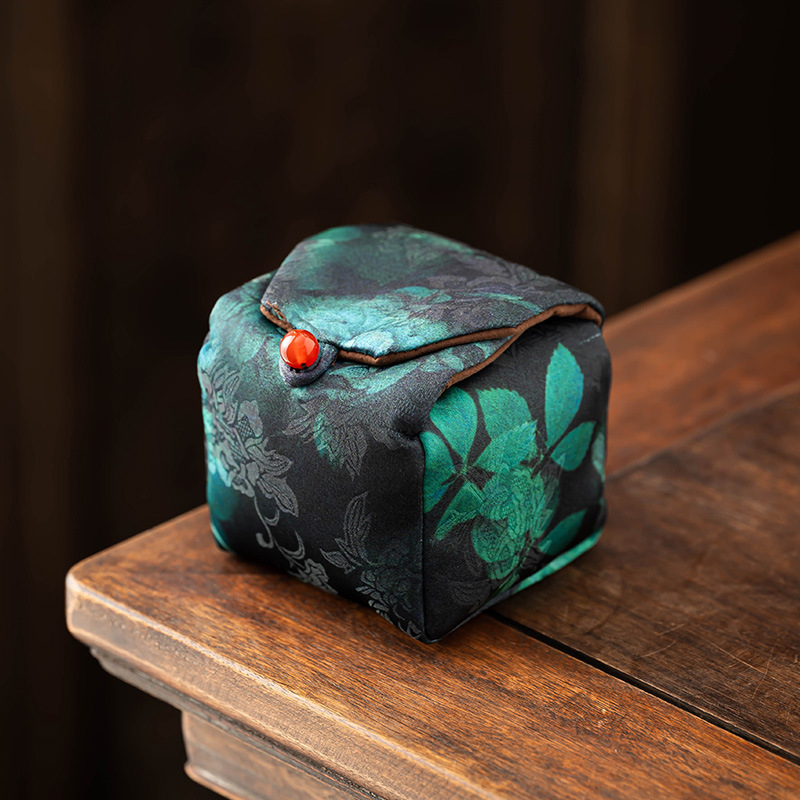 „Xiangyun“ siūlų arbatos puodelių laikymo maišelis, nešiojamas arbatos puodelių laikymo maišelis, „Kung Fu“ kelioninis audinys